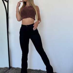 Jean Negro Skinny Midnight Tiro Alto